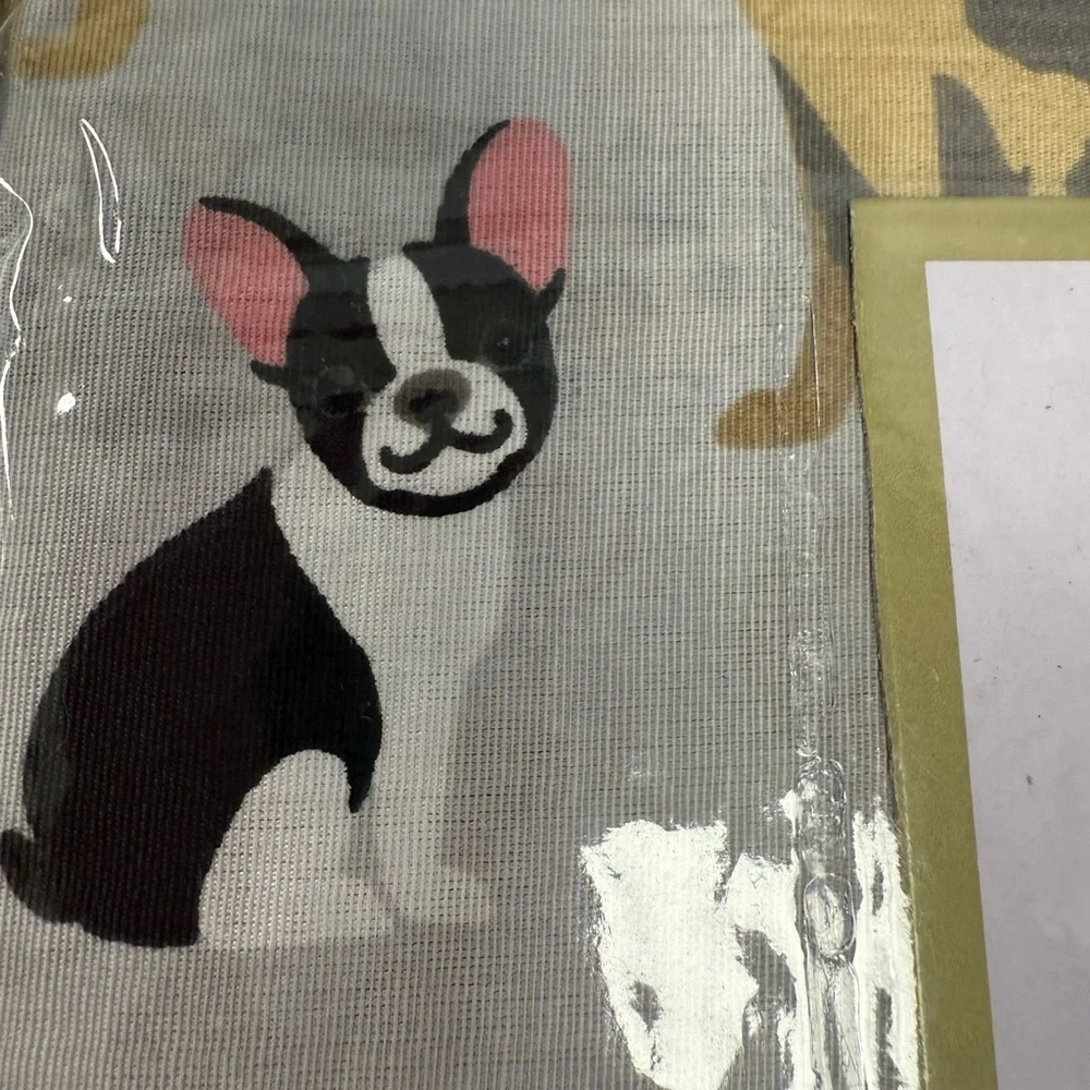 Dog Print 3pc Sheet Set Twin Belvedere Gray Dogs Bulldog Collie Dachshund Yorkie